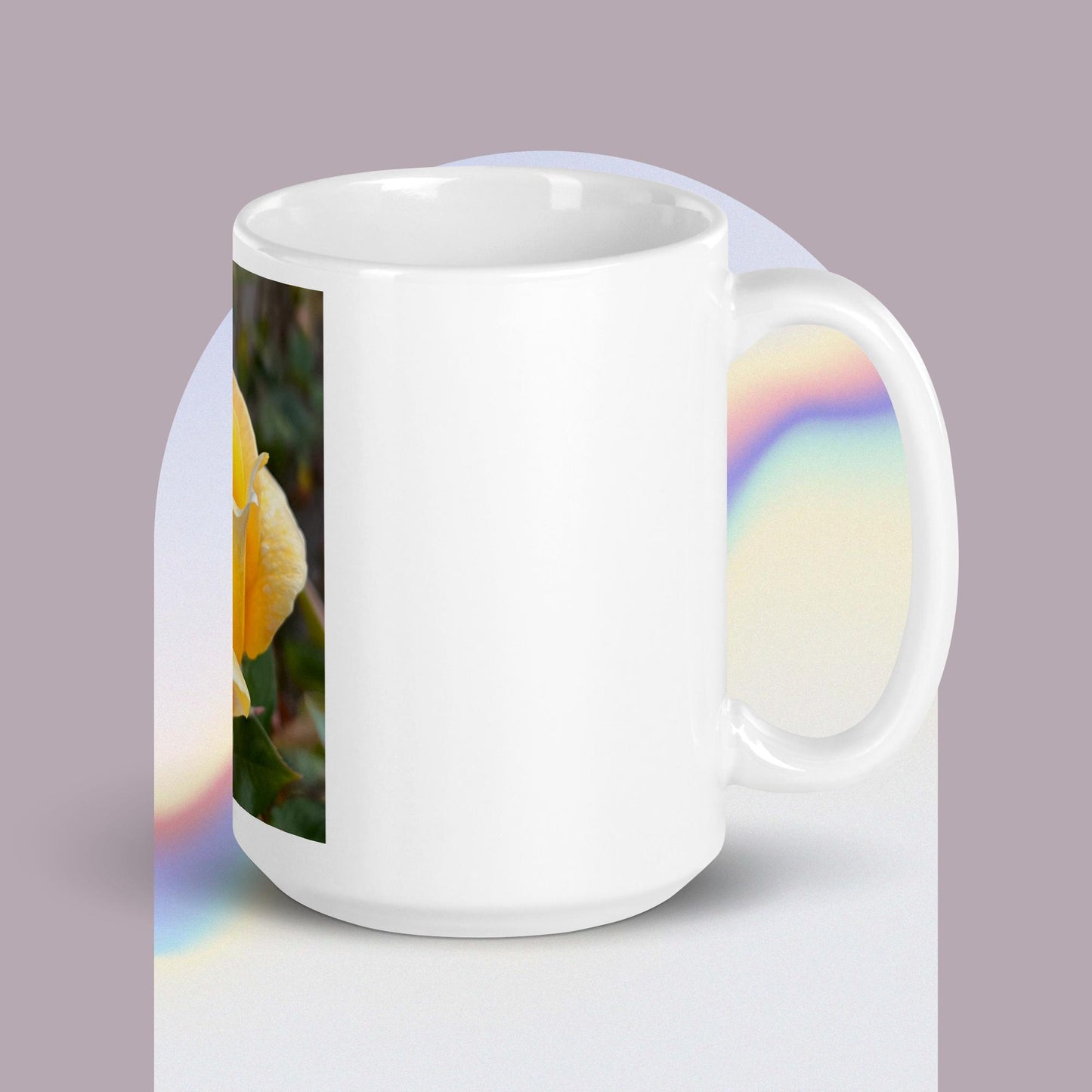 White glossy mug