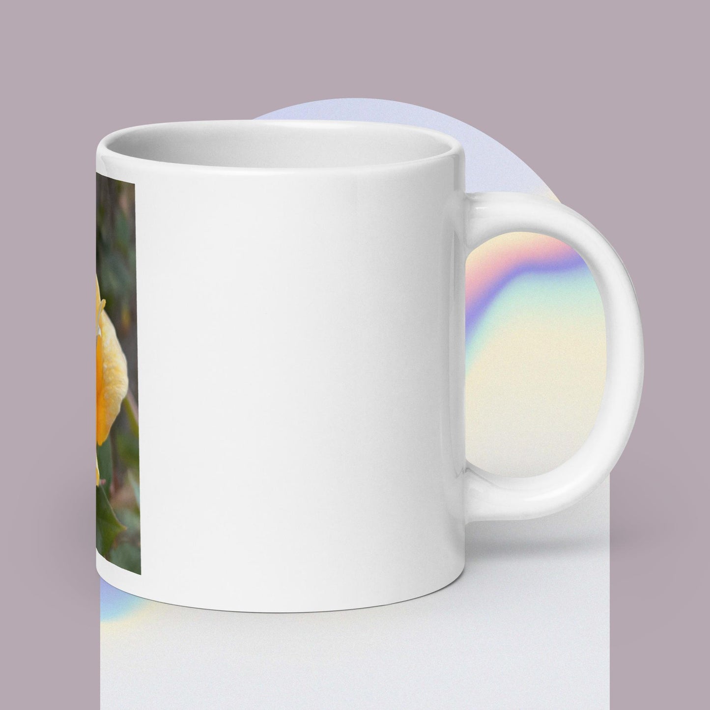 White glossy mug