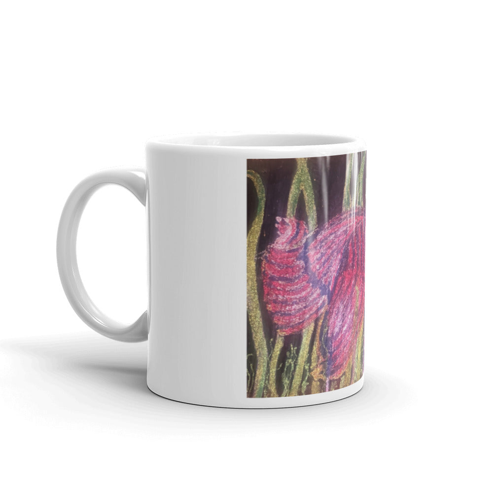 Original art on white glossy mug