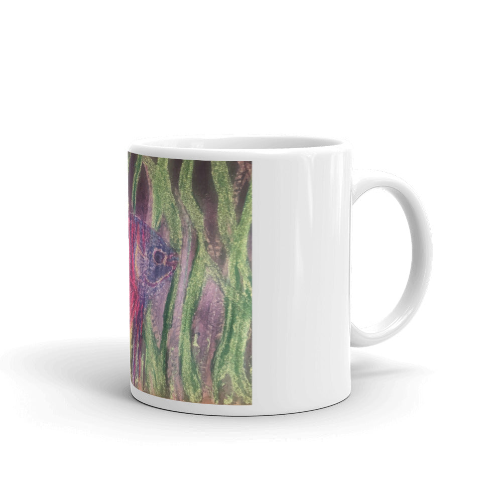 Original art on white glossy mug