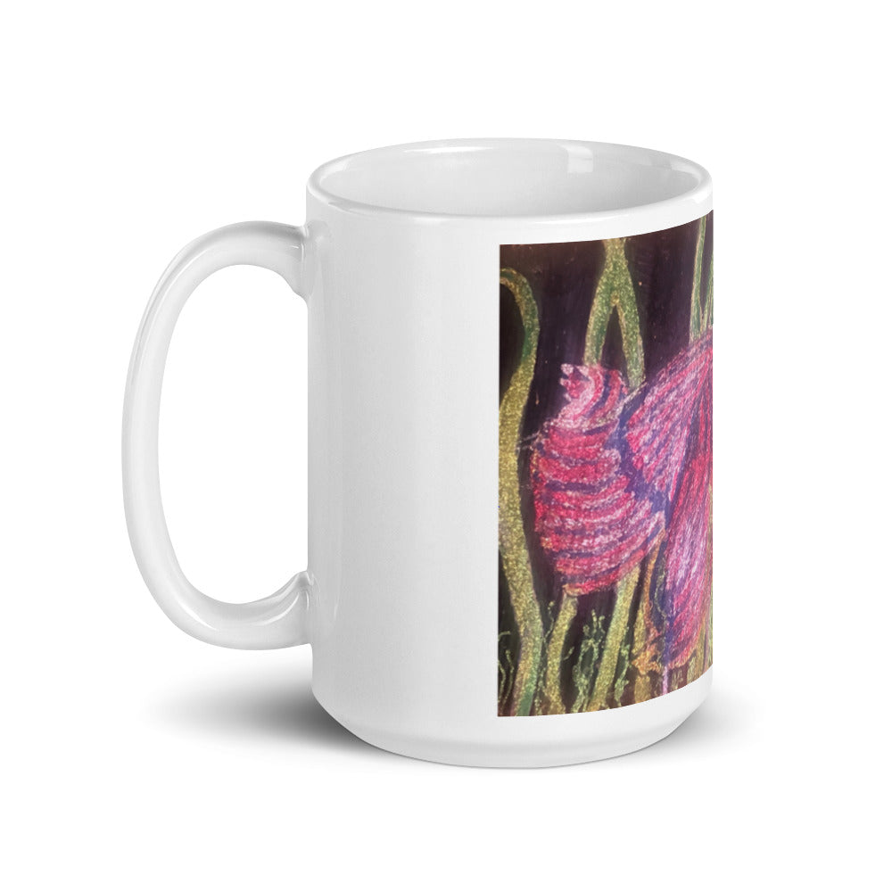 Original art on white glossy mug